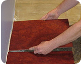 Person installation floor tile
