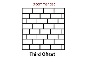 third-offset tile placement